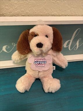 Puppy - Cream & Brown Plush Dog